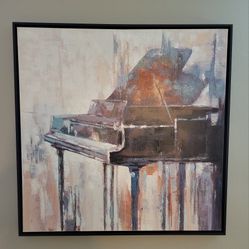 Framed Piano Canvas Art 