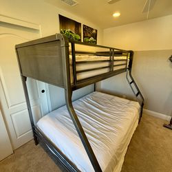 Metal Twin Over Full Bunk Bed