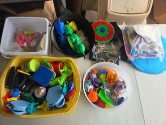 Large box of small toys