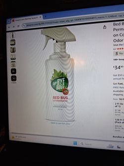 Bed Bug Spray. Non-toxic. NEW