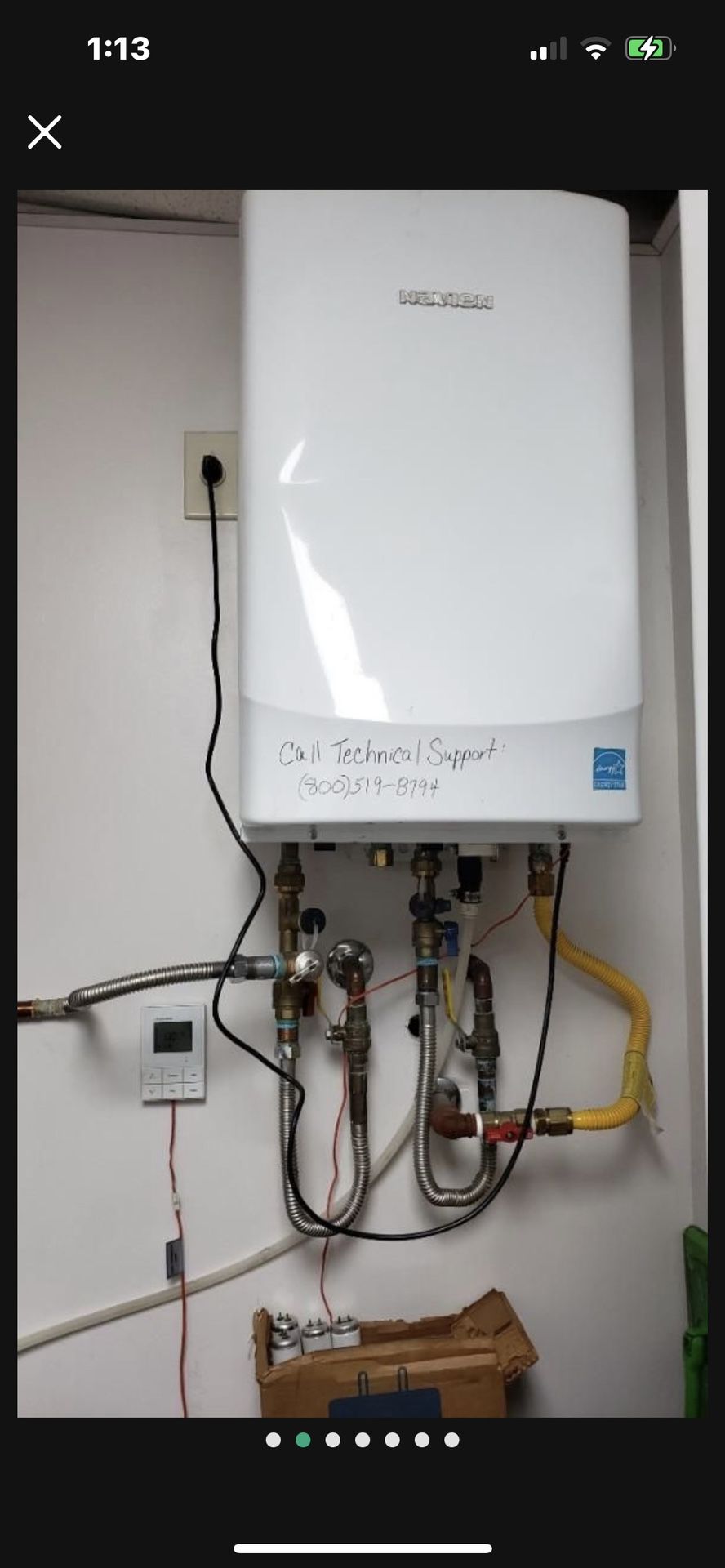 HOT WATER HEATER, NAVIEN  It is 15 years old but now that we have replaced it we found out the problem was the outlet instead of the heater.  I am goi