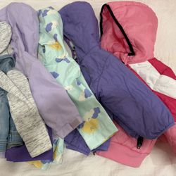 Used 12 Months Baby Girl Rain Coat Snow Jacket Windbreaker Jean Hoodie 