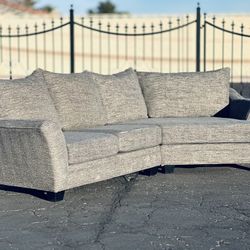 Large Cuddler Chaise Sectional Sofa Couch Muebles Sillones Sala Heather Gray