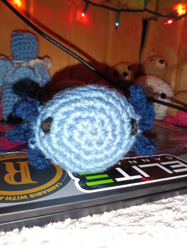 Mini crocheted axolotl