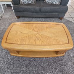 Lift Top Coffee Table w/ Storage Cabinets and Shelf