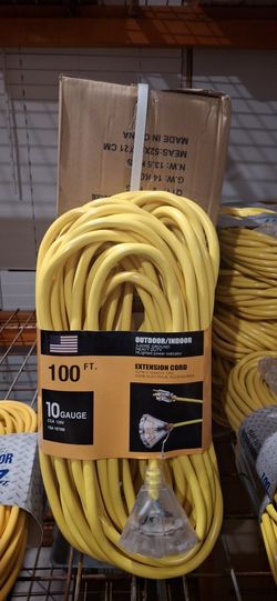 10 Gauge 100ft 3 Port Extension Cords