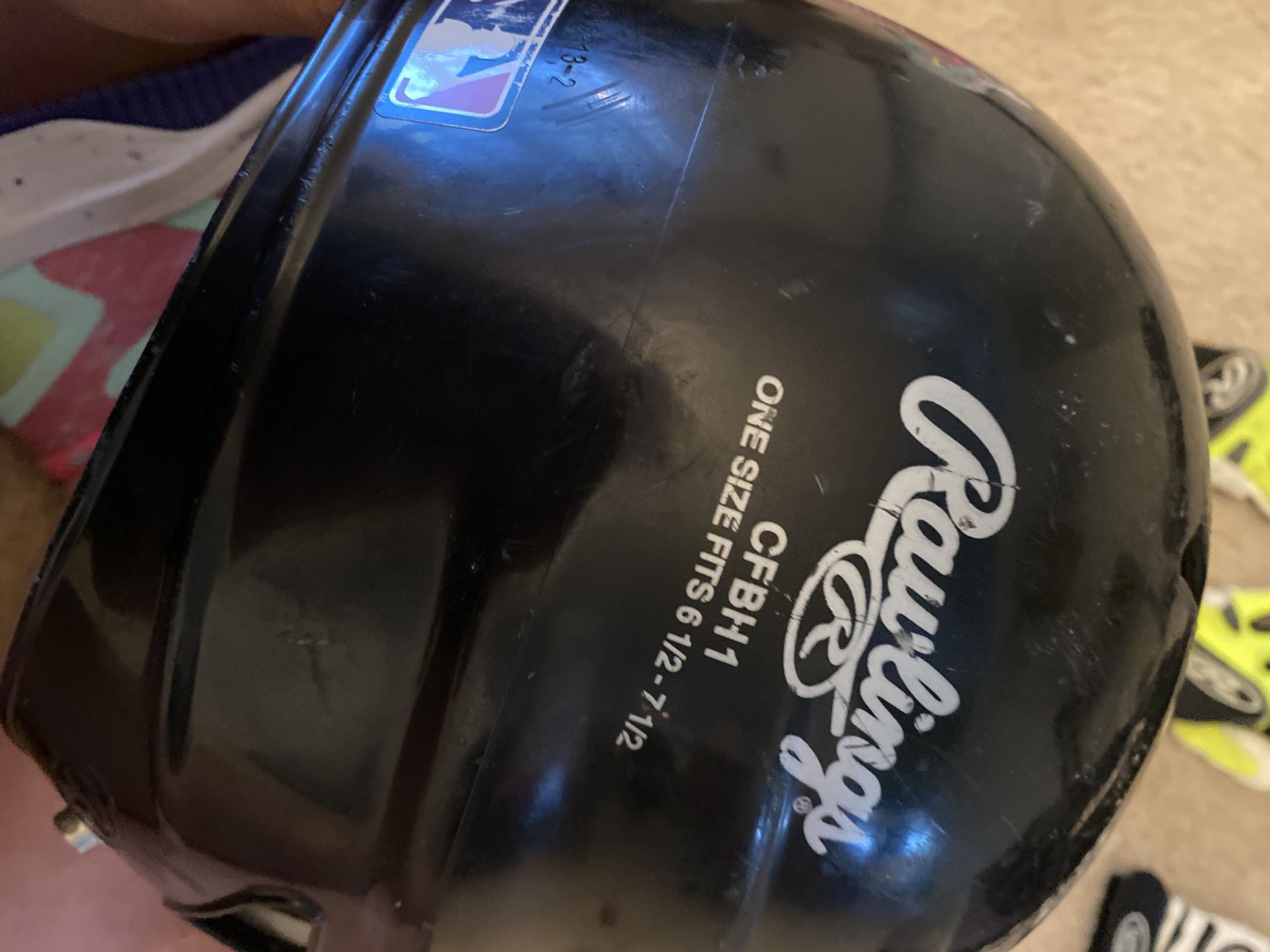 Youth Baseball Helmet $5, Red Glove $5