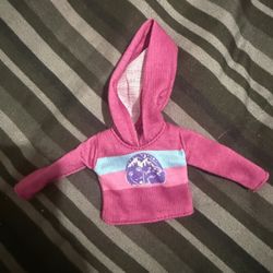 Mattel Barbie Doll Purple Hoodie Sweatshirt Bear Sleeping Moon On Front