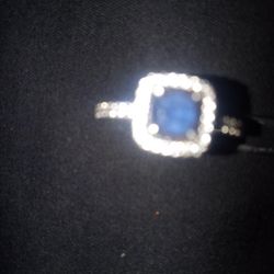 Pandora Blue Halo Ring 