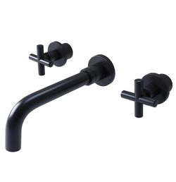WALL MOUNT FAUCET , MATTE BLACK