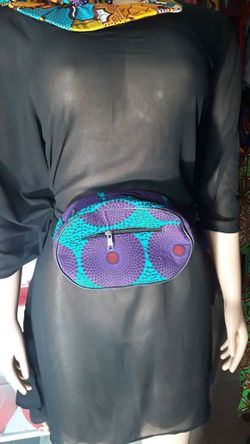 High quality African leather waist bag