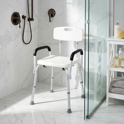 💫 Shower Chair Seat with Padded Armrests and Back (OasisSpace)