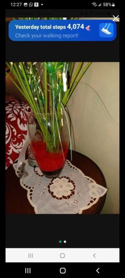 Clear Red Vase