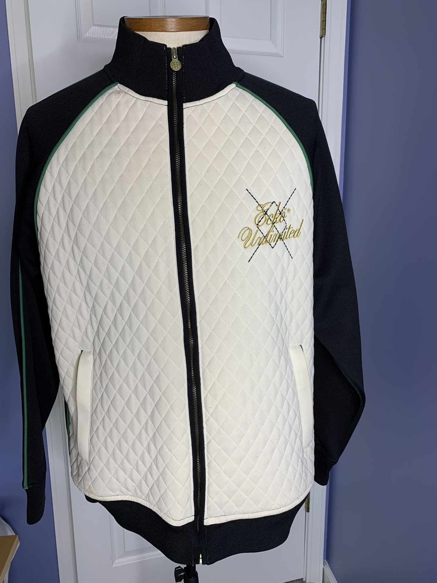 Ecko Unltd Jacket Adult Large Quilted Zip Embroidered