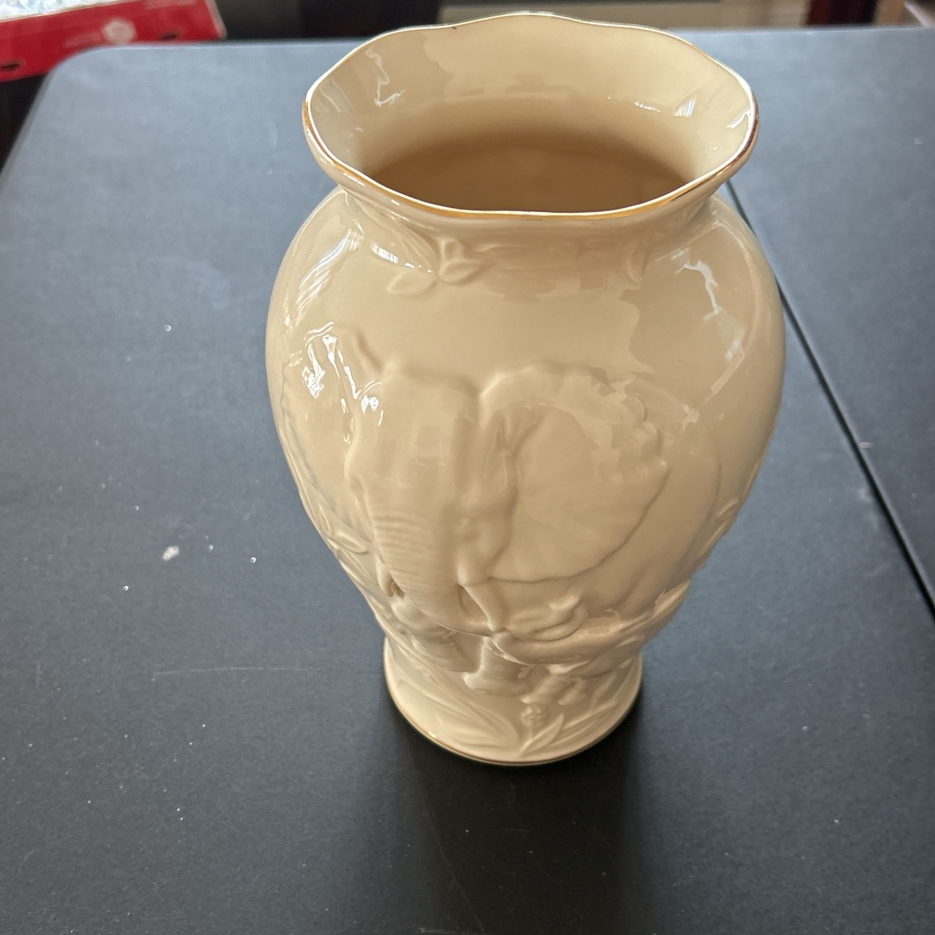 Lenox Vase With elephant on it