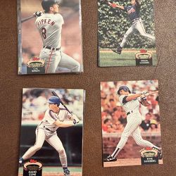 1992 Topps Stadium Club MLB Series One Complete Set 1-300 with Cal Ripken, Mike Mussina, etc.