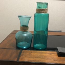 Teal Vases 