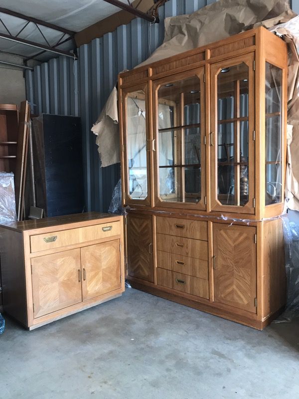 Maple sever, and china/display cabinet