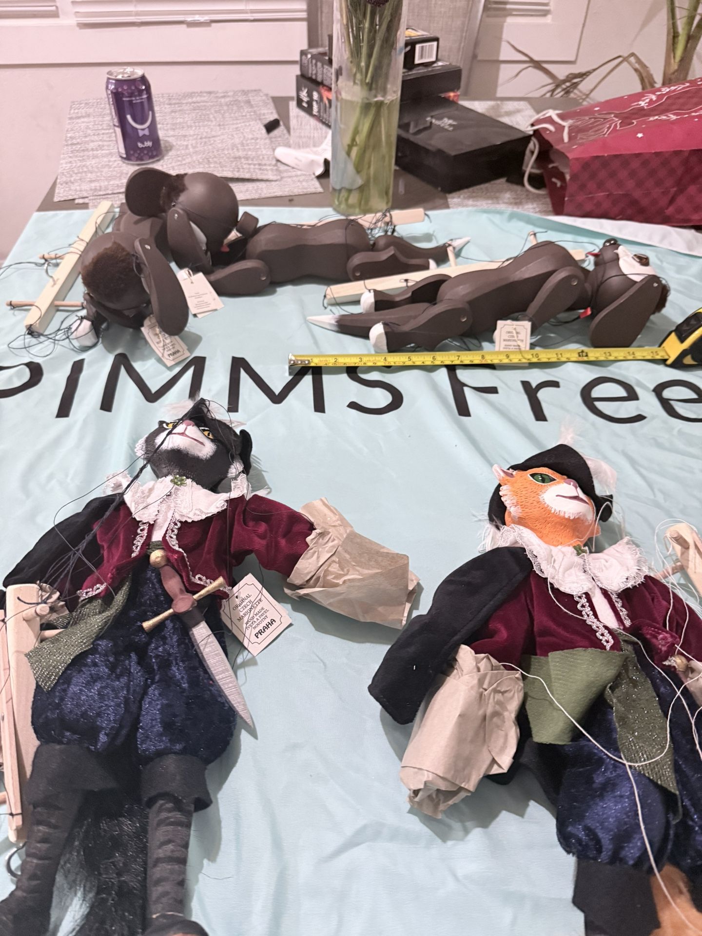 NEW Lot of 5 Czech Marionette Puppets – Handmade Prague String Puppets