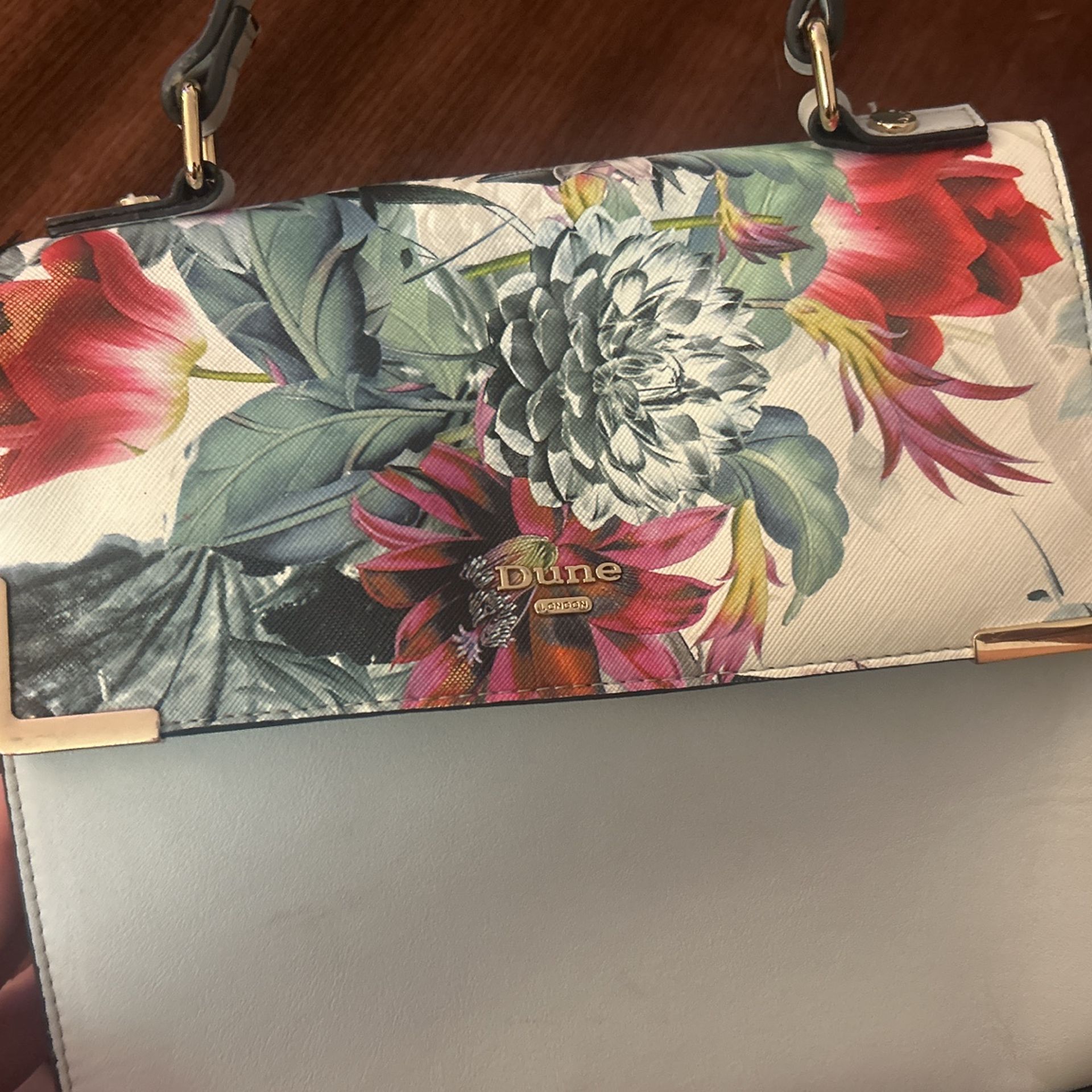 Dune London tote purse with crossbody strap