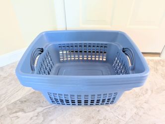Vintage Rubbermaid Thick & Sturdy Blue Laundry Baskets - $20 each 4 available 