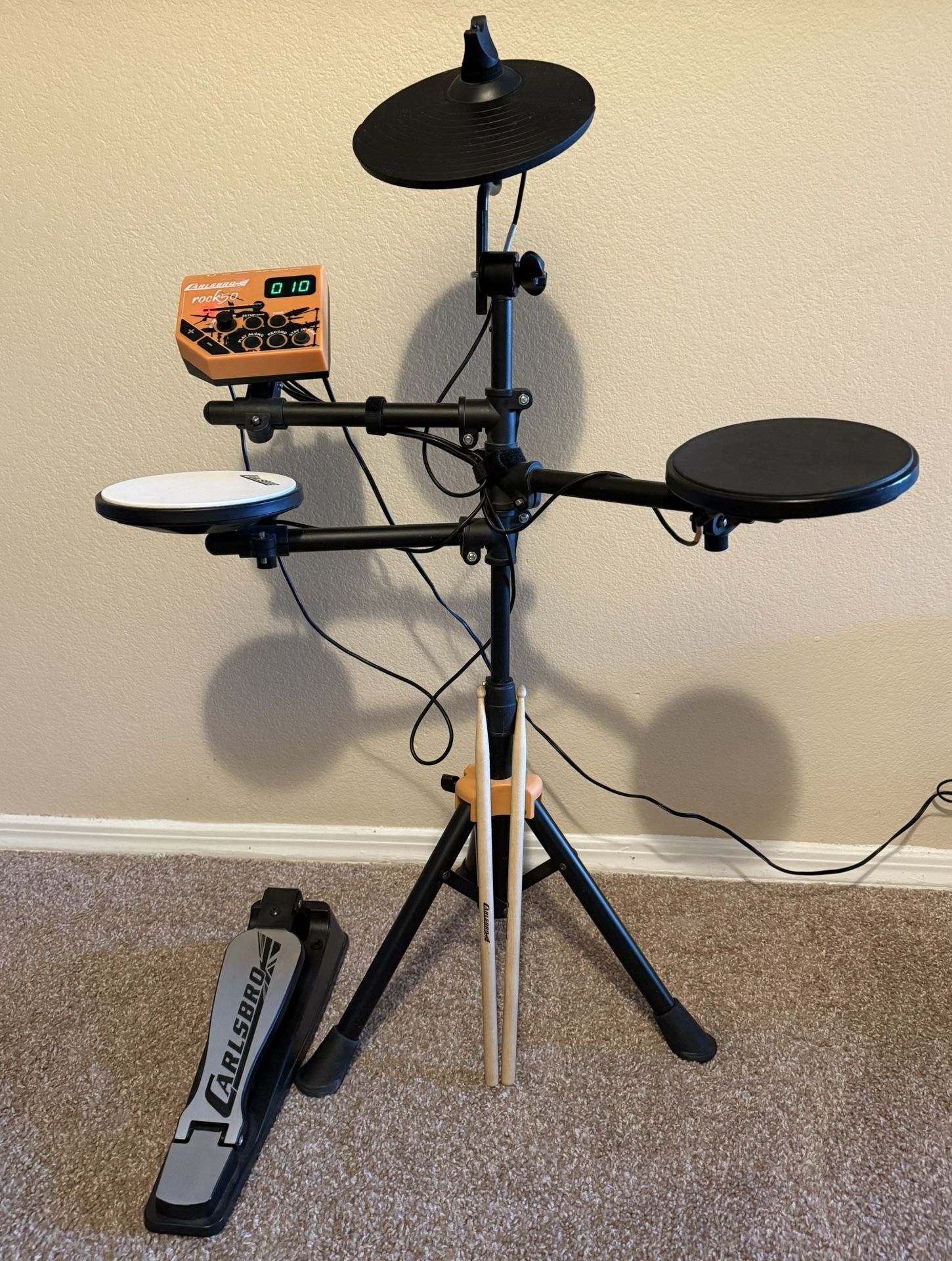 Carlsbro Rock50 4 Piece Electronic Drum Kit