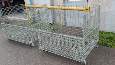 Warehouse pallet wire bins cage basket heavy duty