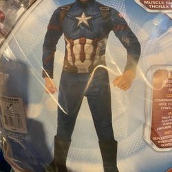 captain America Costume And Shield Size Kids 10-12,  $10