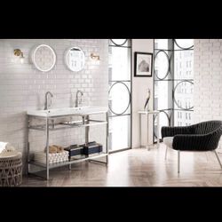 47in Stainless Steel Sink Console (Countertop not included)