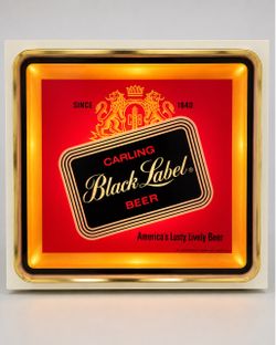 Vintage Carling Black Label Beer Lighted Bar Sign