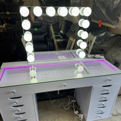 Special New Vanity Desk With Different Colors Od Lights Only $850