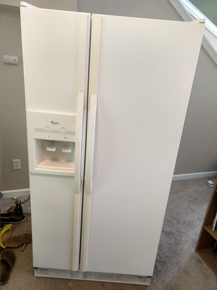 White Whirlpool refrigerator