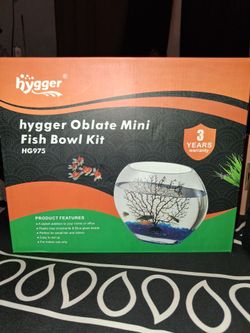 Hygger Oblate Mini Fish Bowl Kit HG975