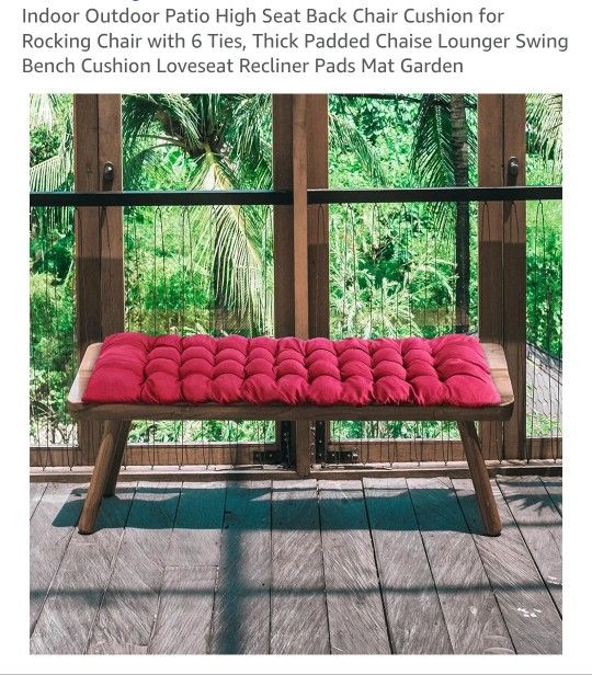 Indoor Outdoor Patio High Seat Backchair Cushion Red