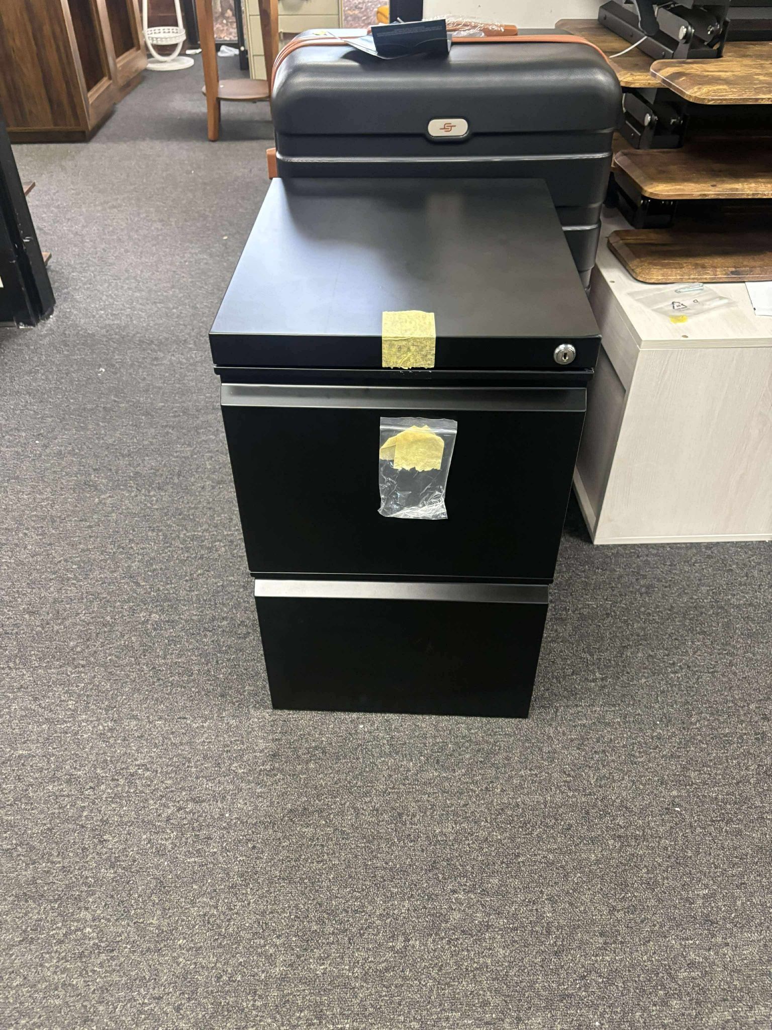 2 Drawer Mobile File Cabinet with Lock,Under Desk Metal Filing Cabinets for Home Office