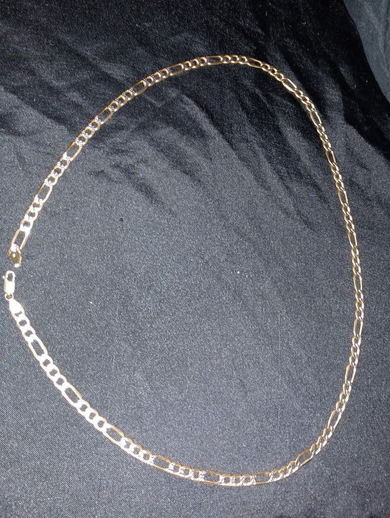 Pure 10k Gold Chain, American Gold and Italian White Gold,