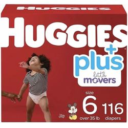 HUGGIES +PLUS LITTLE MOVERS.. Size 5,6