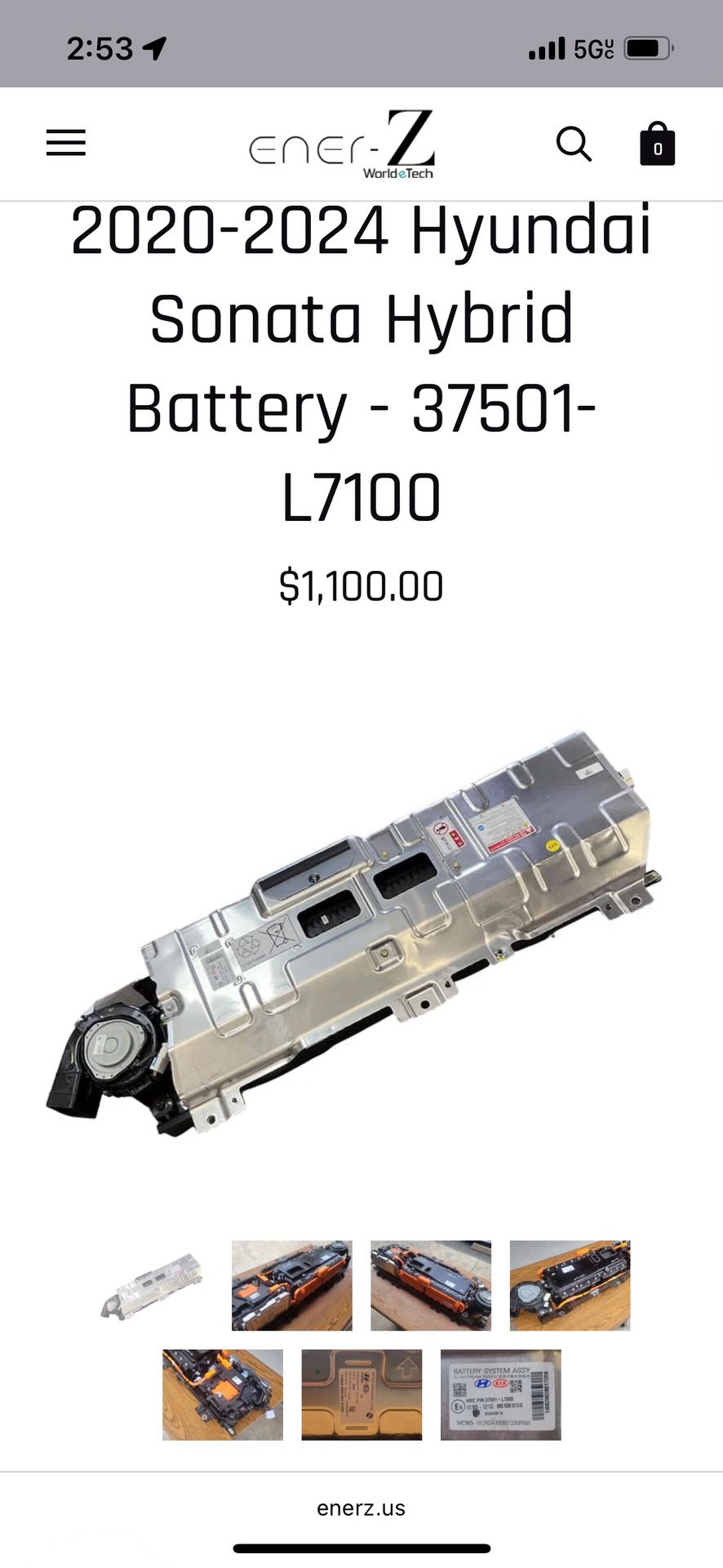 2021 Hyundai Sonata Battery