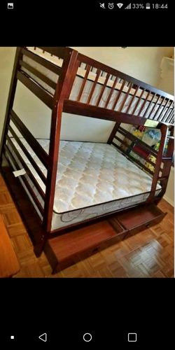 New Twin/Full Bunk Bed with Mattresses