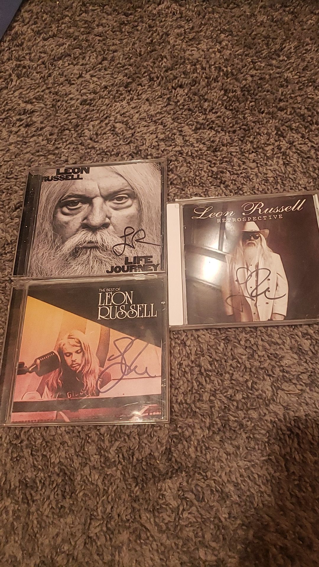 3 Signed Leon Russell CD's