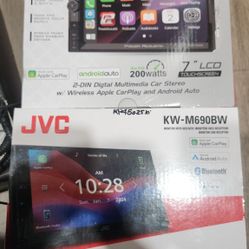 New Jvc Wireless Car Play 290 And Power Acoustic Wireless Car Play With Warranty For 140