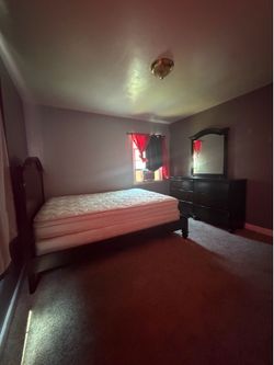 Queen bed + Dresser with mirror
