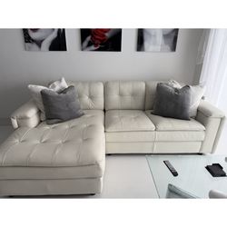 White Leather Sofa