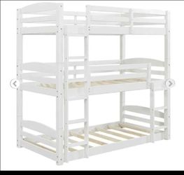 White Triple Bunk Bed