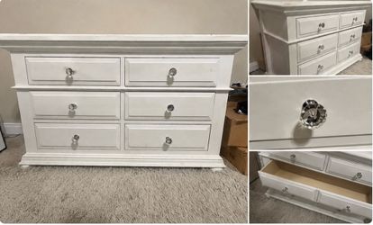 🚨 MUST GO ASAP – WHITE 6-DRAWER DRESSER 🚨