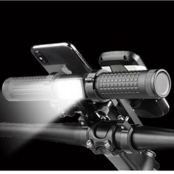 Redcomets 10000mAh Bicycle Light,Bike Handlebar Extender,Electric Scooter Accessories,Aviation Aluminum Alloy 2400lumens Bike Headlights,With A Bicycl