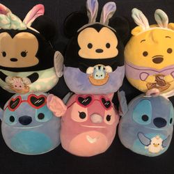 Disney 8” in squishmallow eater and Valentine’s Day lot of 6