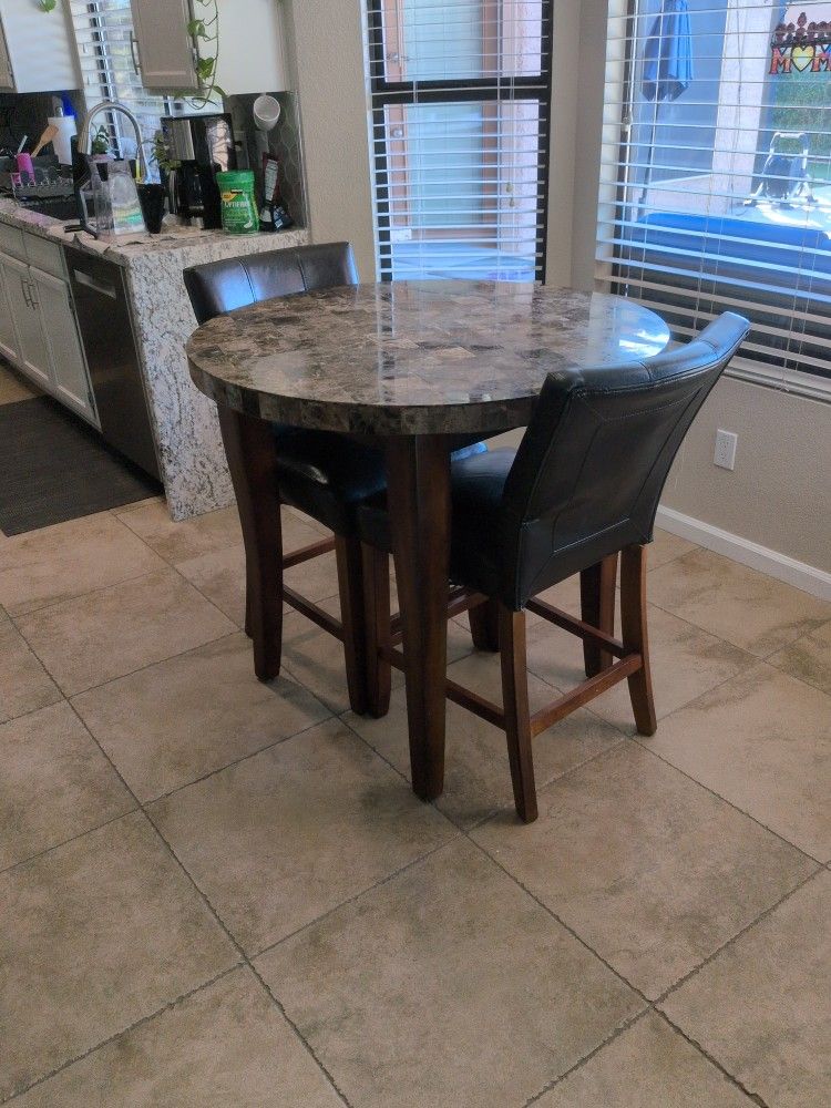 Counter Height Table And Two Chairs