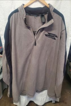 Harley Genuine Harley Davidson 4XL 1/4 Zip Fleece Pullover Jacket Mens XL  RARE O.B.O.
