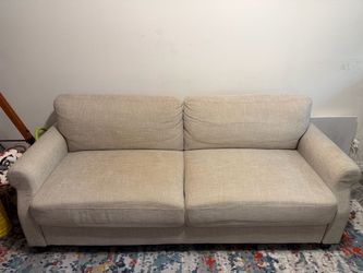 Beige 2-Seater Sofa / Loveseat – Good Condition
